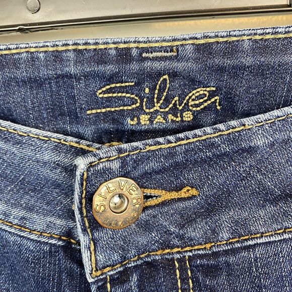 Silver Jeans Suki Surplus Jeans Womens 36x32 Bootcut Stretch‎ Distressed Denim - Picture 4 of 15